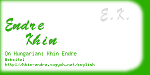 endre khin business card